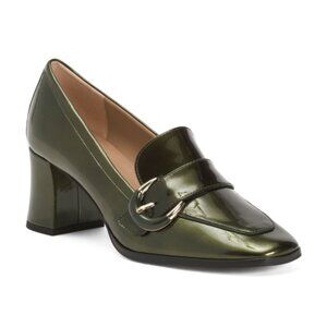 LK BENNETT Made In Spain Patent Leather Mara Square Toe Court Pumps